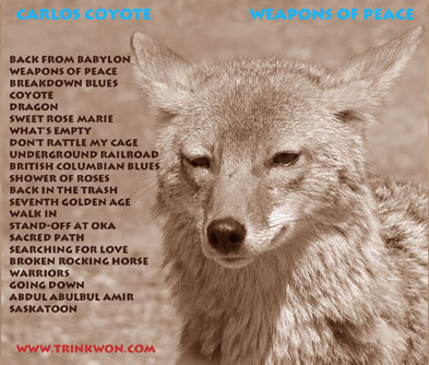 Weapons of Peace CD - song titles.